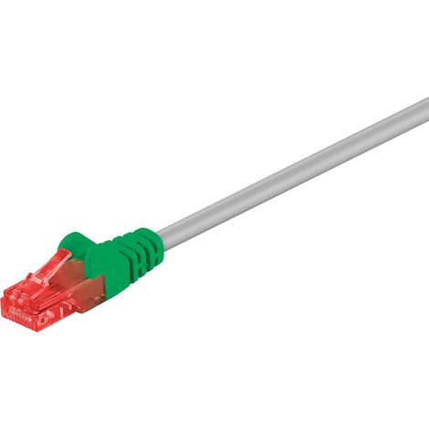 Goobay 68471 cable de red Verde, Gris 1 m Cat6 U/UTP (UTP)