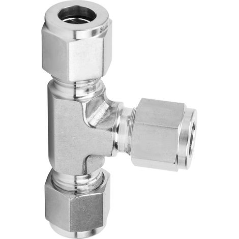 Raccord à Té en Acier Inoxydable 316, Forgeage à Froid, Égal Diamètre, SS‑600‑3Ф3/8 (1/5)