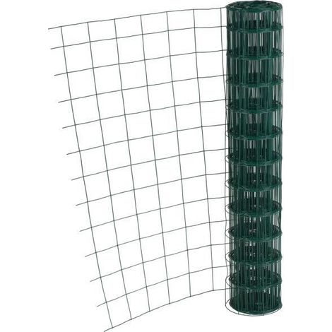Stockcloture Grillage Soudé en Rouleau, Vert, Fil 2,05mm, Maille 100x50mm, 1,50m x 25m (1m50X25m) (1/3)