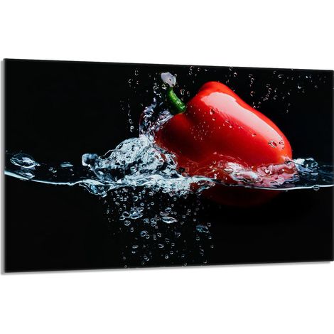 Glasschutzplatte für den Herd 80x52 Paprika (1/5)