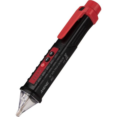 ANENG VD802 Rilevatore di tensione CA senza contatto, 12-1000 V, a penna con LED (nero) (1/5)