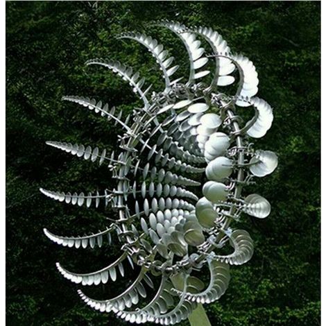 Unique Garden Magic Metal Windmill with Stainless Steel Garden Outdoor Rotators for Patio Decoration Sculpture Kinetic Windmill (1/5)