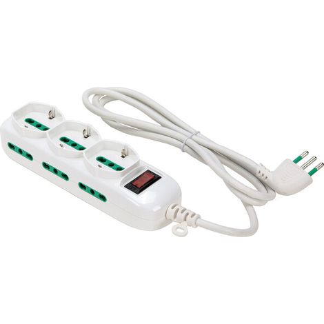 FME 474164 MULTIPRESA 6P BIP+3BIP/SCHUKO SPINA 10A