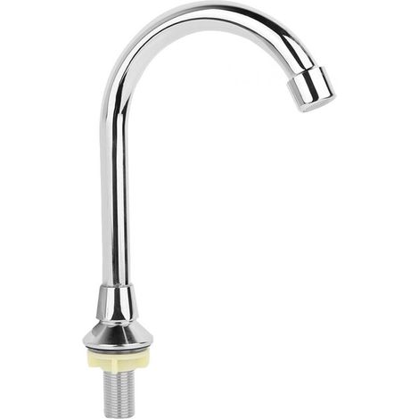 Rubinetto a pedale per lavello o lavabo – Rubinetto senza contatto in ottone cromato G1/2″, funzionamento a mani libere