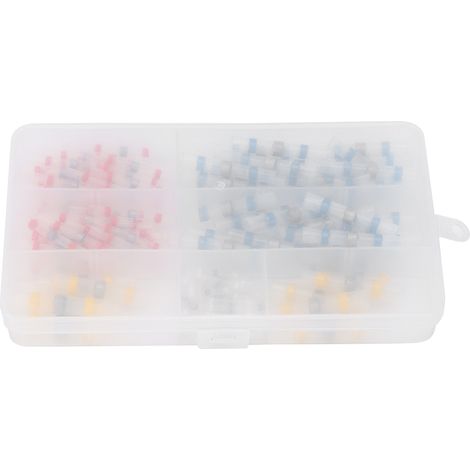 Lot de 120 manchons de soudure thermorétractables pour connecteurs bout à bout, rapport de rétreint 2:1, pour applications marines, nautiques et automobiles. (1/5)