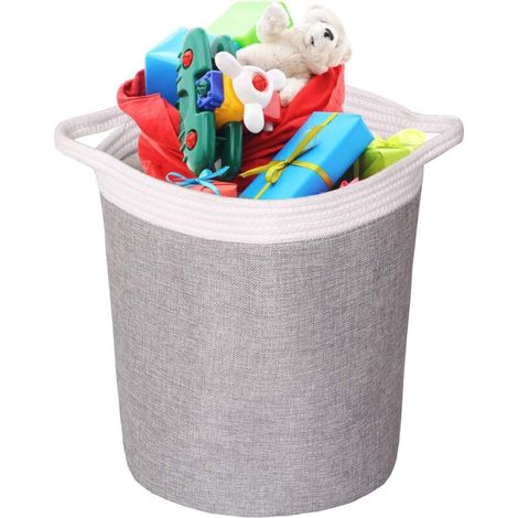 Laundry Basket, Portable Storage Bag, Foldable Waterproof Fabric Laundry Hampers Clothes Toys Organizer Large Capacity (X-White Gray) (1/5)