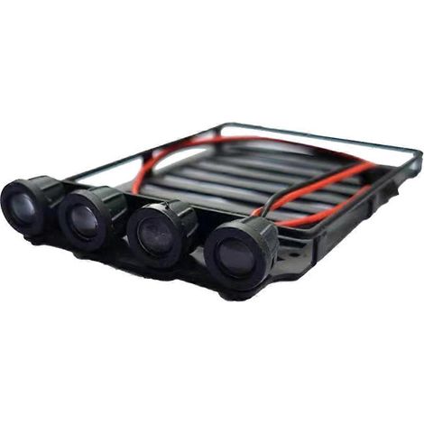 Dachgepäckträger mit Scheinwerfern für SCX24 1/24 RC-Car, rund