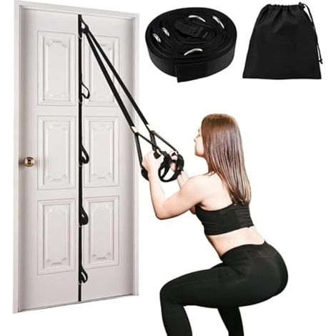 Sangle de porte pour élastiques de résistance, robuste, multi-boucles, sangle cheville pour entraînement, rééducation, exercices à domicile. (1/5)