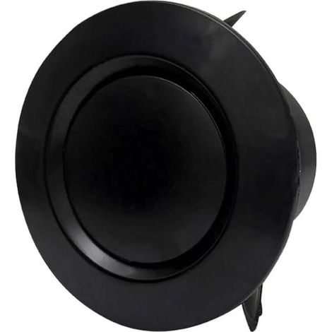 100 mm Grille d'aération ronde noire, grille de ventilation réglable en ABS for salle de bain, bureau, salle de bain, grille d'aération (Disc type) (1/5)