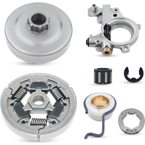 Kit de 3/8" Pignon Embrayage pour Stihl MS460 MS361 044 046 MS341 MS362 MS362C MS380 MS381 MS440 MS441 Tronçonneuse avec Pompe à Huile de Jante de Roulement à Vis Sans Fin 11280071000 (1/5)
