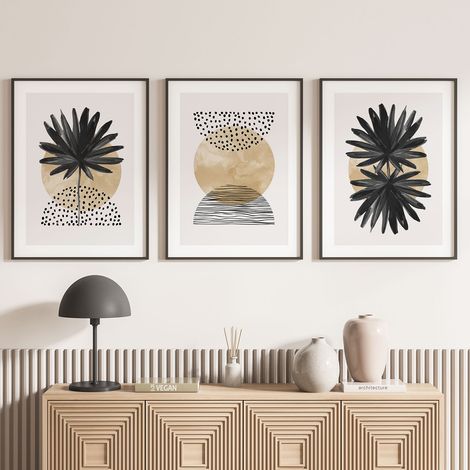 Lot de 3 Affiches / Posters Triptyque - Boho - 3 Affiches - 70x100 cm (Cadres non fournis) - Photo pleine page (1/5)