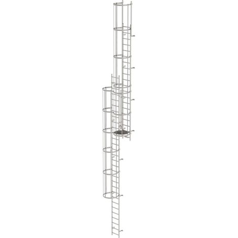 Günzburger Steigtechnik Escabeau multidirectionnel avec protection dorsale (machines) Acier inoxydable 12,12 m - 530231 (1/3)