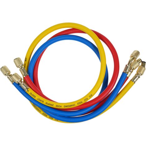 Irovami Jeu de manomètres AC – Pour R134a/R32/R22/R410A, 3 voies, 3 tuyaux, adaptateur inclus – Idéal pour HVAC, climatisation, entretien
