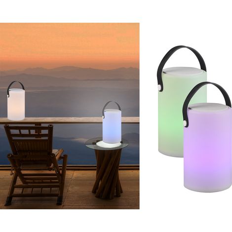 LED Tischleuchten 2er SET dimmbar mit Farbwechsler, Bluetooth Lautsprecher USB (1/5)