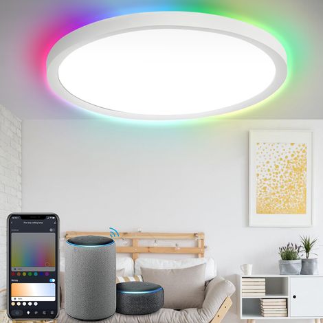 SWANEW 24W Smart LED soffitto RGB dimmerabile lampade intelligenti compatibili con per camera da letto bagno (1/5)
