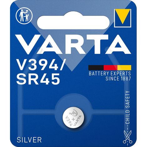 Micro pila de botón Varta silver sr45 - v394 1.55v blíster 1 unid ø9.5x3.6mm (1/2)