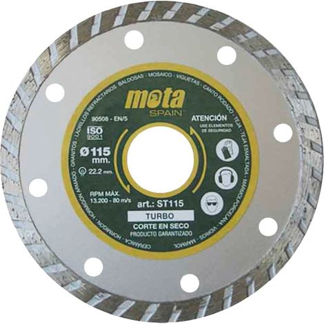 Lame diamantée pour coupe à sec de 115 mm (1/5)