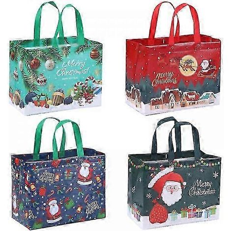 12 große, wiederverwendbare Weihnachtstüten mit Henkeln (Großhandel) (1/5)