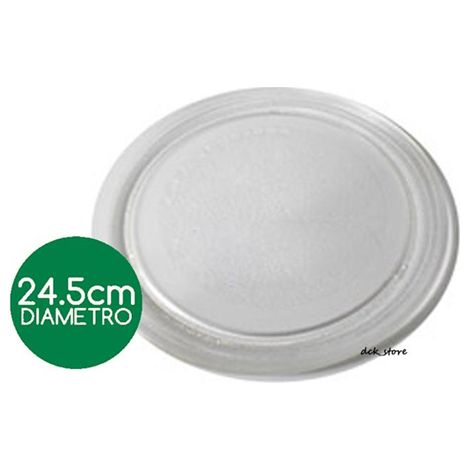 Piatto Per Forno A Microonde 24,5 Cm Universale Lg Adattabile Liscio