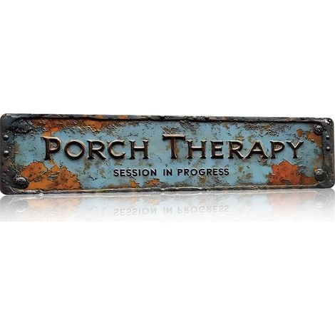 Panneau rustique en aluminium de 10,2 x 40,6 cm, décoration murale plate 2D vieillie, plaque vintage élégante, ornement élégant pour terrasse, extérieur, espace de loisirs, décoration d'intérieur (1/5)