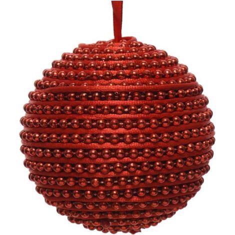 Sfera Rossa con perline (1/2)
