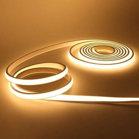 Ruban LED souple 220V direct, IP65 étanche pour extérieur, 288 LEDs/m haute luminosité, blanc chaud chaleureux, longueur 3 mètres (1/5)