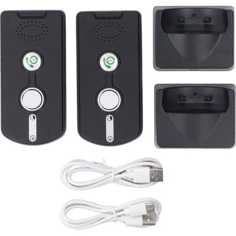Irovami Interphone vocal bidirectionnel pour la maison des personnes âgées, système mains libres sans fil à activation vocale, portée de 1000 m, noir (1/5)