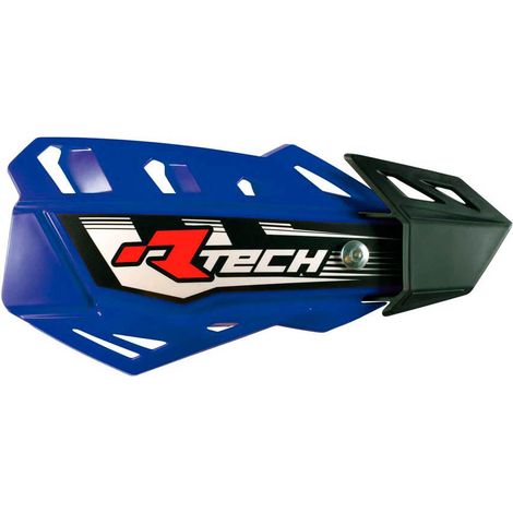 PROTECTORES DE MANOS RACETECH (RTECH) FLX CROSS/ENDURO, AZULES (CON 2 TIPOS DE SOPORTES PARA MANILLAR Y PUÑOS)