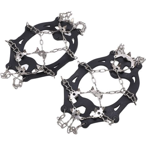 Crampons à neige et glace à 19 dents pour chaussures de randonnée, marche et alpinisme (XL) (1/5)