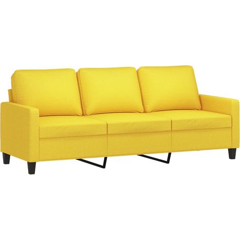 Canapé à 3 places,Sofa pour Salon,Banquette Jaune clair 180 cm Tissu CFW176334 (1/5)