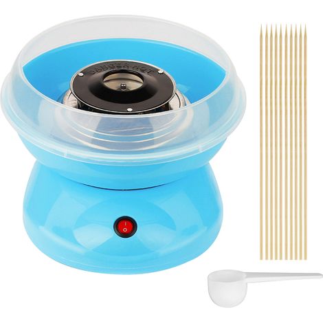Haloyo® Mini machine à barbe à papa domestique,Utiliser Sucre Ordinaire ou Bonbons Durs sans Sucre,bleu (1/5)