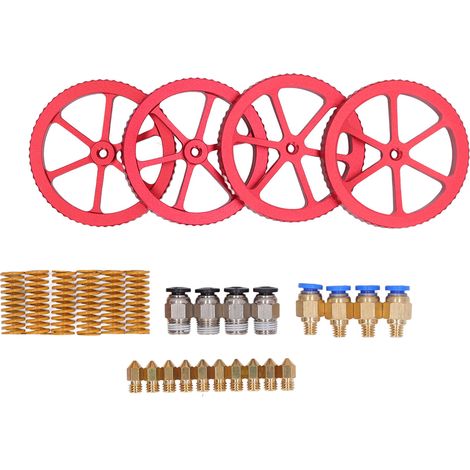 Écrous de nivellement à main pour imprimante 3D avec ressort de buse MK8, connecteur d'extrudeuse et connecteur de hotend pour Ender 3 (1/5)