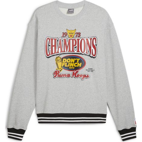 Felpa da uomo Puma CHAMPS CREW grigia 62720901 taglia XL