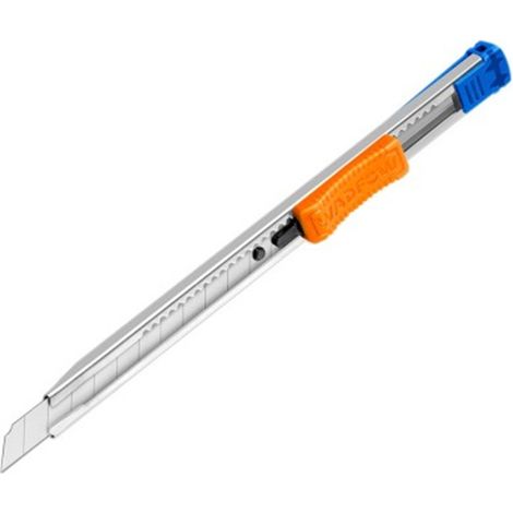 Cutter Plano Aluminio WADFOW 9mm Acero Inoxidable Bloqueo Automático - Pack 50 Uds
