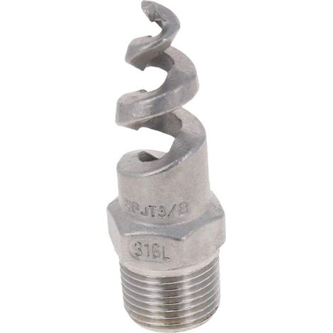 1/2BSPT Lot de 2 buses pulvérisation en acier inoxydable 316 avec filetage mâle et cône spirale Finition polie - 3/8BSPT 1pcs (1/5)