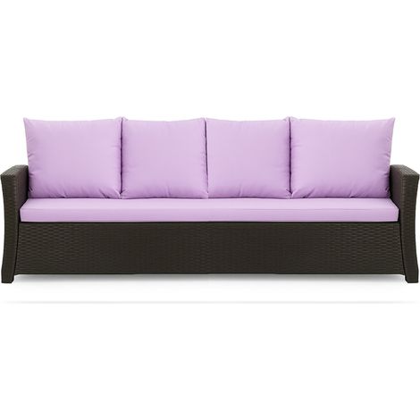 Coussins de canapé meubles de jardin en résine tressée Violet, Coussins balançoire d'extérieur 170x50x50cm Coussin de banc de jardin 3 places -Mix (1/5)