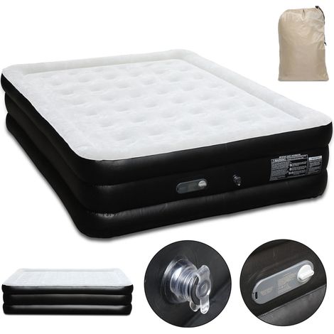 Randaco Luftmatratze mit Integrierter Elektrischer Pumpe, Luftbett Selbstaufblasend, Premium-Gästebett, Aufblasbare Matratze für Camping oder 20015246cm