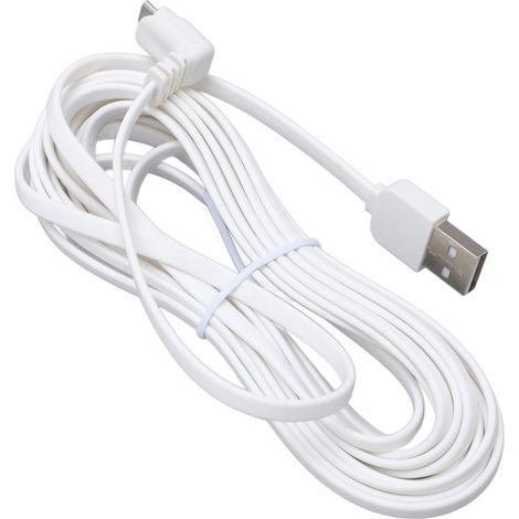 Rallonge d'alimentation pour caméra de sécurité, câble de charge USB en PVC résistant à l'eau, 2 m / 6,6 pi, pour remplacement. (1/5)