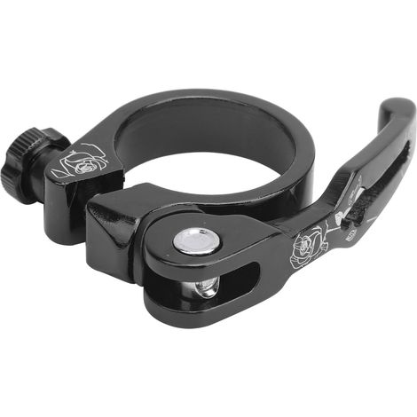 Collier de serrage rapide pour tige de selle de vélo 34,9 mm, en alliage d'aluminium, accessoire VTT, noir (1/5)