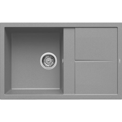 Lavello Elleci Incasso 1 vasca 79x50 Unico 300 Granitek Grigio Cemento LGU30048 (1/3)