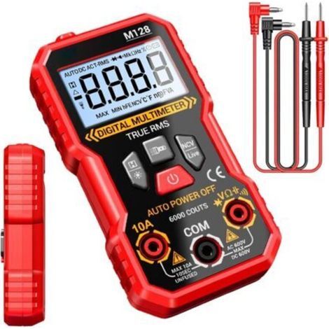 Testeur de continuité, multimètre numérique intelligent, compact et léger, 4,53 x 2,36 pouces, instrument de mesure pour la construction, l'énergie solaire, l'industrie, l'automobile et le diagnostic
