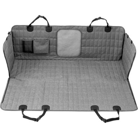 Siège dos housse design pour chien voiture animal de compagnie chiens chats gris en oxford chiffon maille étanche respirant (1/5)