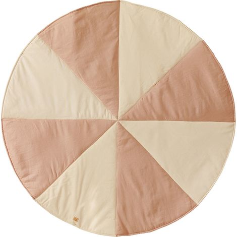Tapis de sol rond molletonné bébé enfant circus time - Rose clair (1/5)