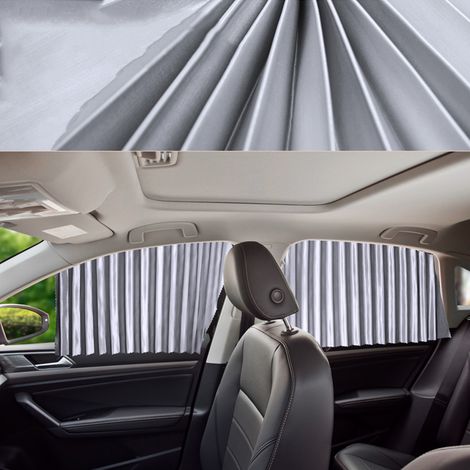de 4 rideaux pare soleil pour vitres latérales de voiture