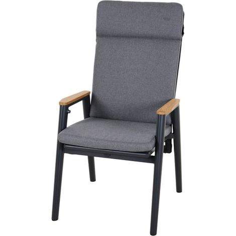 Siena Garden Cortina Dining Move Sessel, grau Alu, Rope, teak T50301 (1/5)