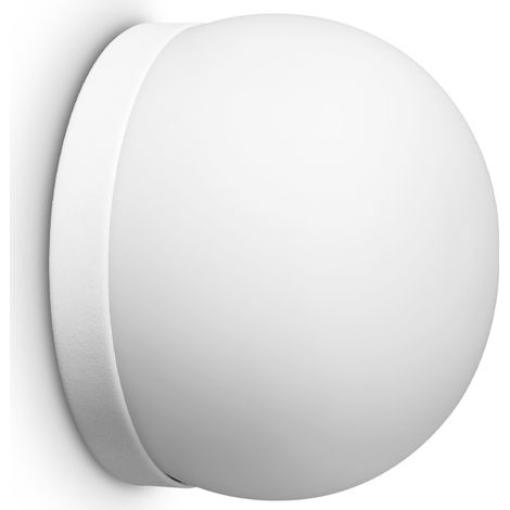 COTTON APPLIQUE A PARETE IN VETRO BIANCO 1 LUCE ATTACCO GX53 LAMPADINA INCLUSA D.10CM (1/3)