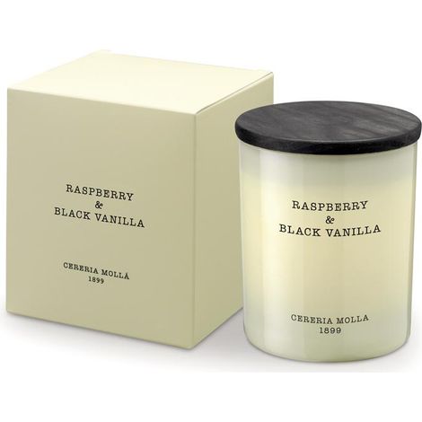 Vela aromática Cereria Molla de frambuesa y vainilla negra, 230 g (1/5)