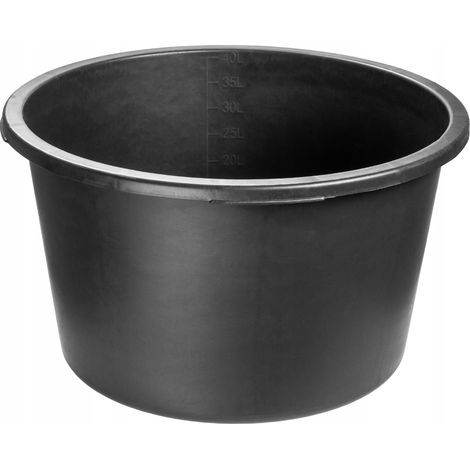 KADAX Baueimer, Mörtelkübel, aus Kunststoff, Schwarz, 40L