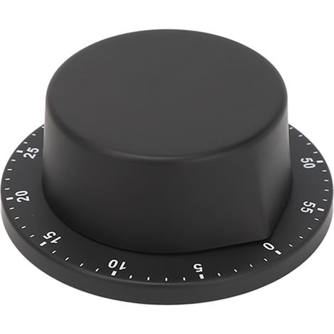 Minuteur mécanique précis, silencieux, sonnerie forte, alarme noire – rappel de temps pour cuisine, cuisson, études, exercices. (1/5)
