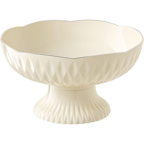 Panier à fruits en plastique multifonctionnel, couleur blanc lait, minimaliste et élégant, comptoir de cuisine en forme de pétale (1/5)